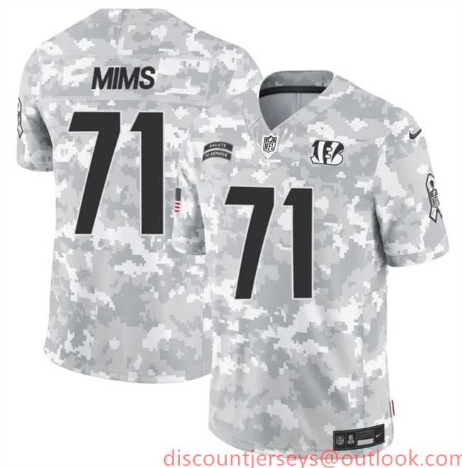 Mens Cincinnati Bengals #71 Amarius Mims 2024 F.U.S.E Arctic Camo Salute To Service Limited Stitched Football Jersey Dzhi->cincinnati bengals->NFL Jersey